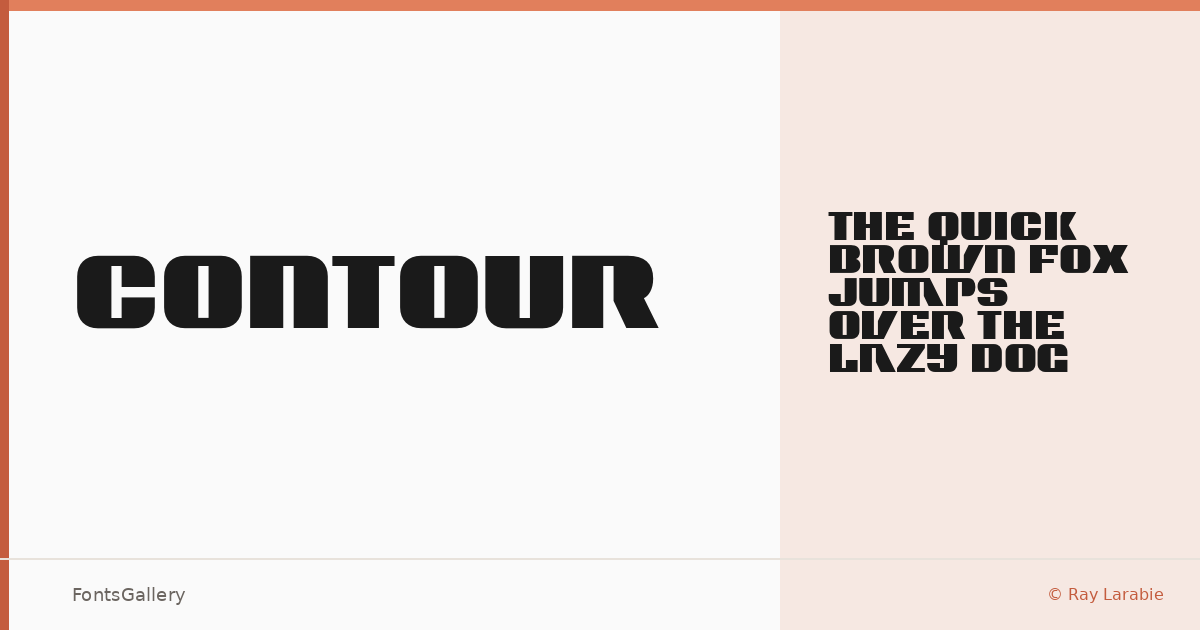 Contour Generator font family banner
