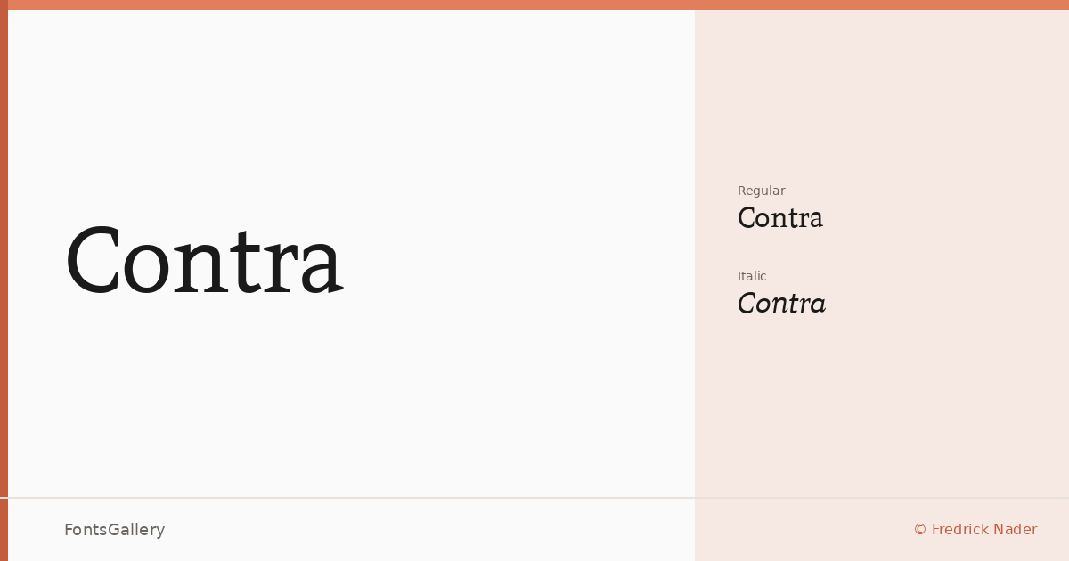 Contra font family banner