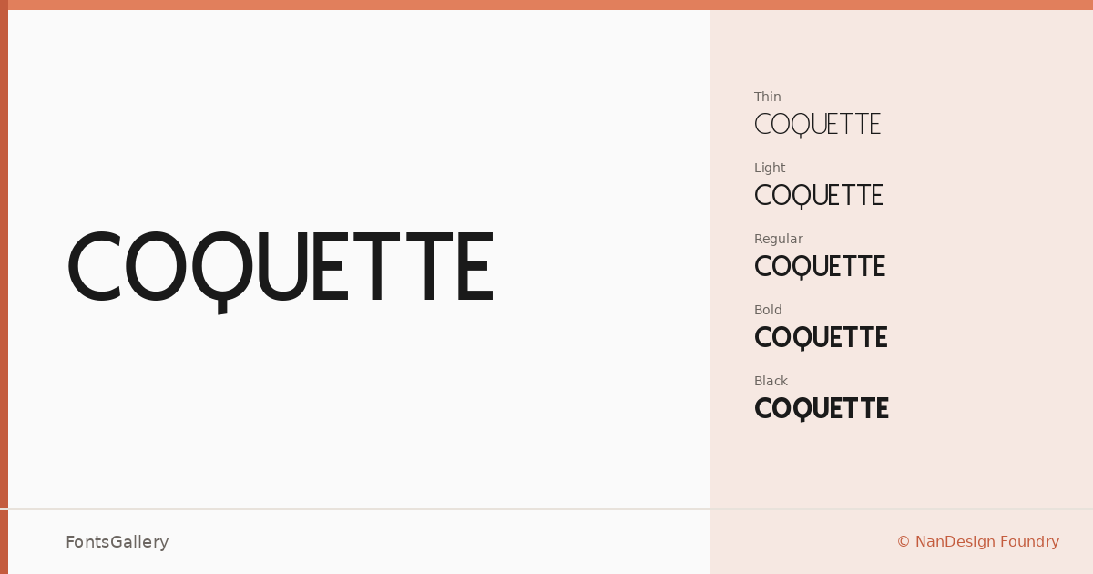Coquette font family banner