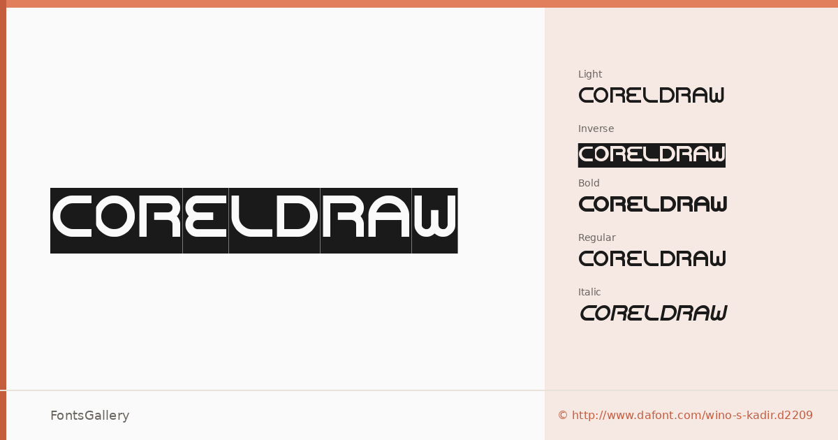 CORELDRAW font family banner