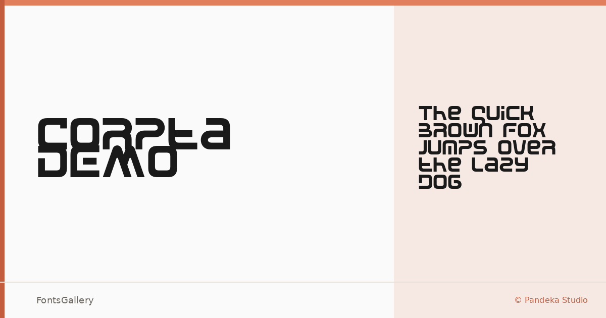 Corpta DEMO font family banner