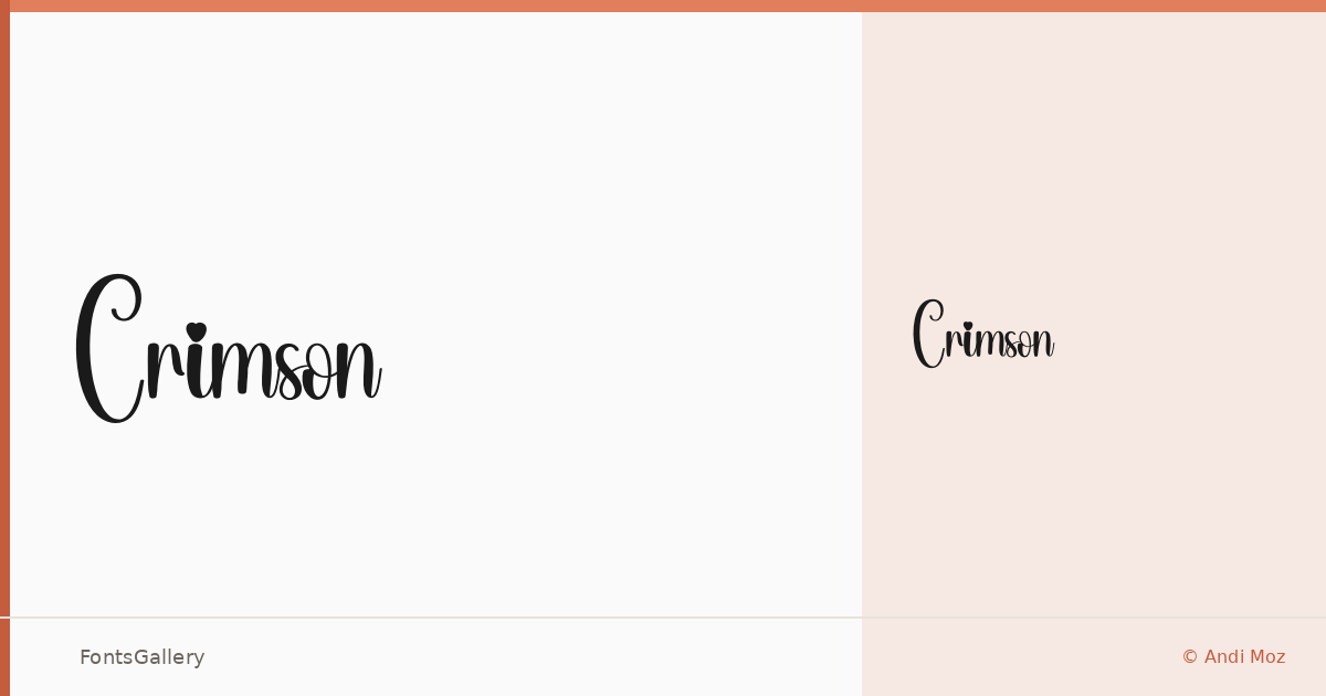 Crimson font family banner