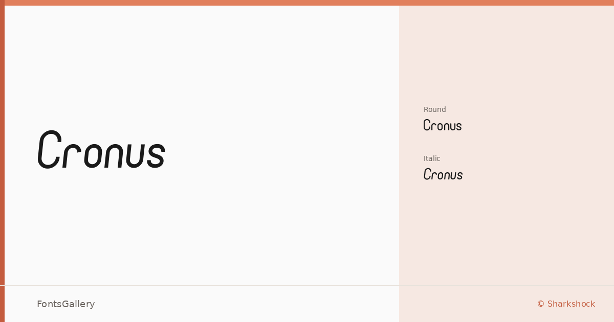 Cronus font family banner