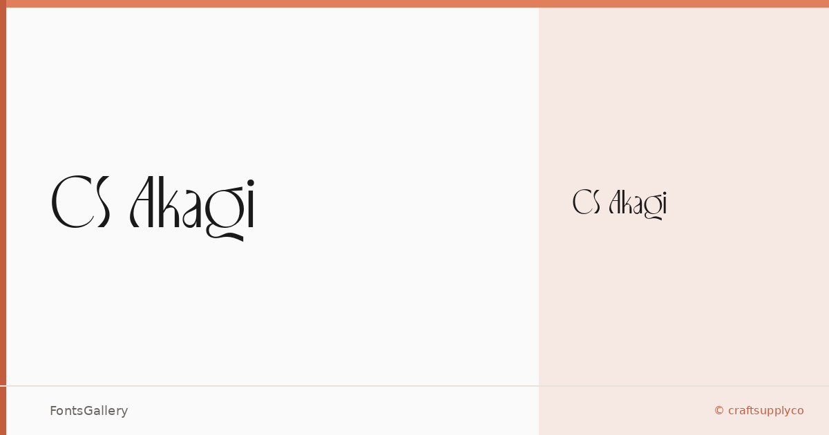 CS Akagi font family banner