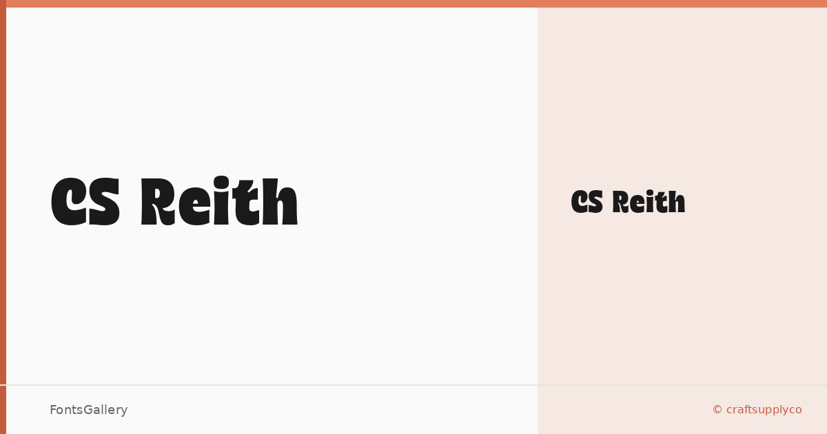 CS Reith font family banner