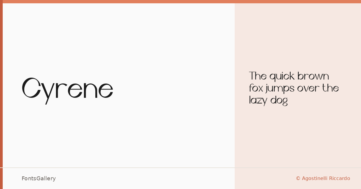Cyrene font family banner