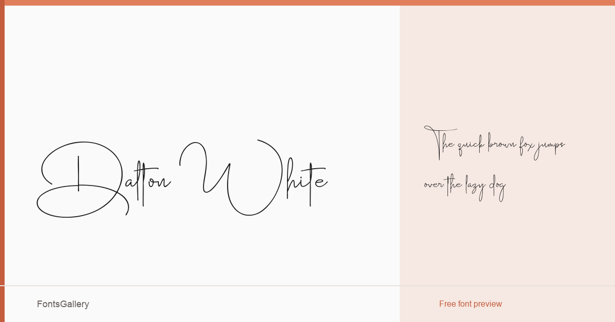 Dalton White font family banner