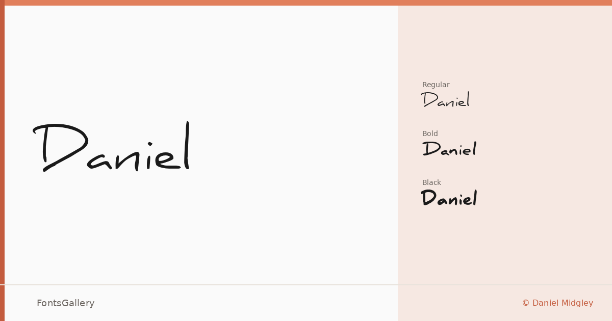 Daniel font family banner