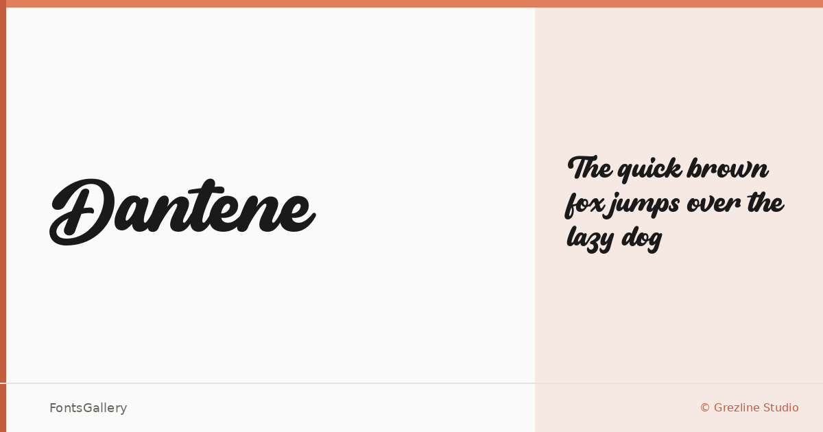 Dantene font family banner