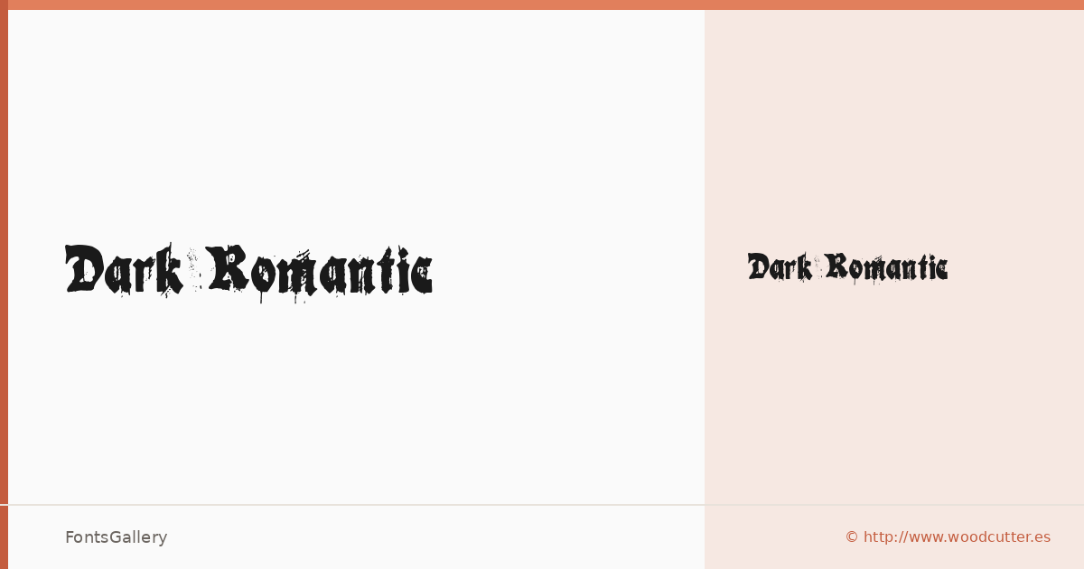 Dark Romantic font family banner