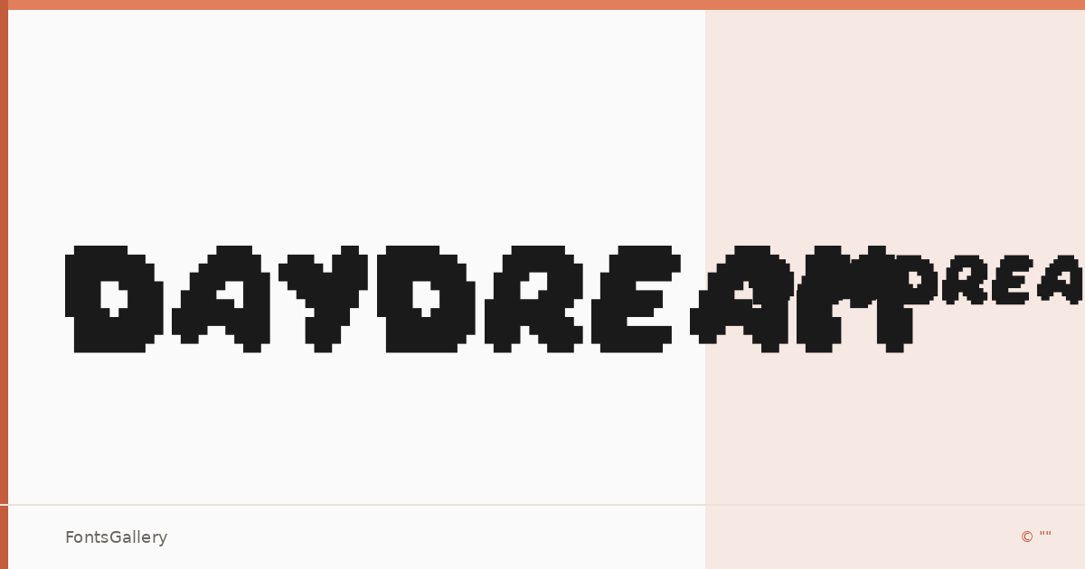 Daydream font family banner