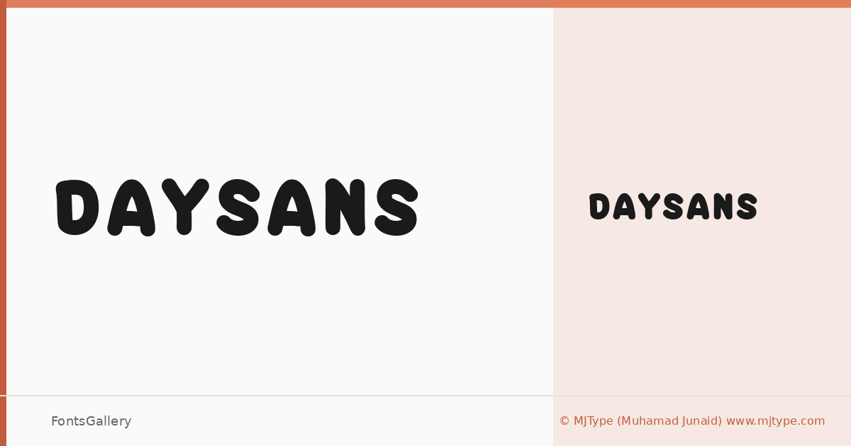 DAYSANS font family banner