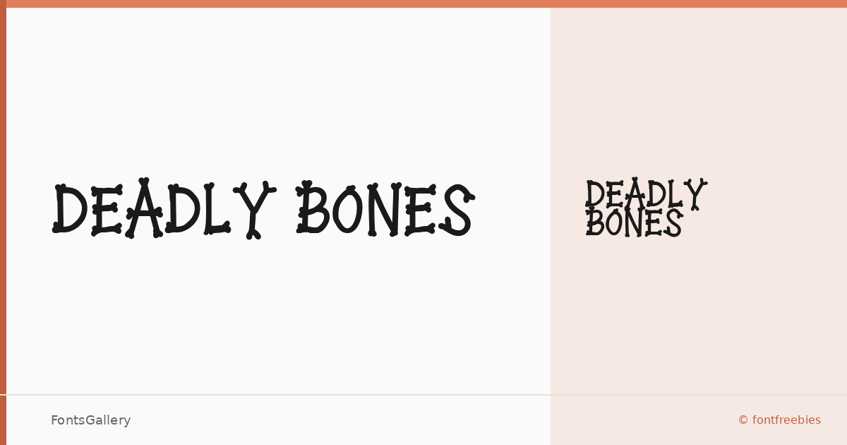 Deadly Bones font family banner