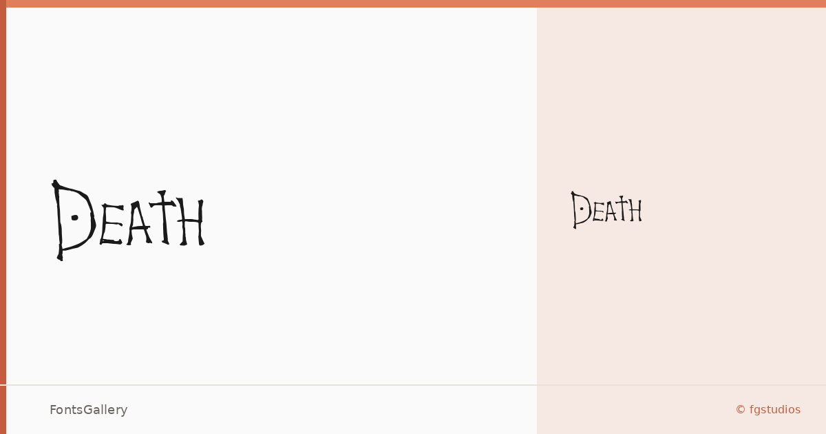 Death font family banner