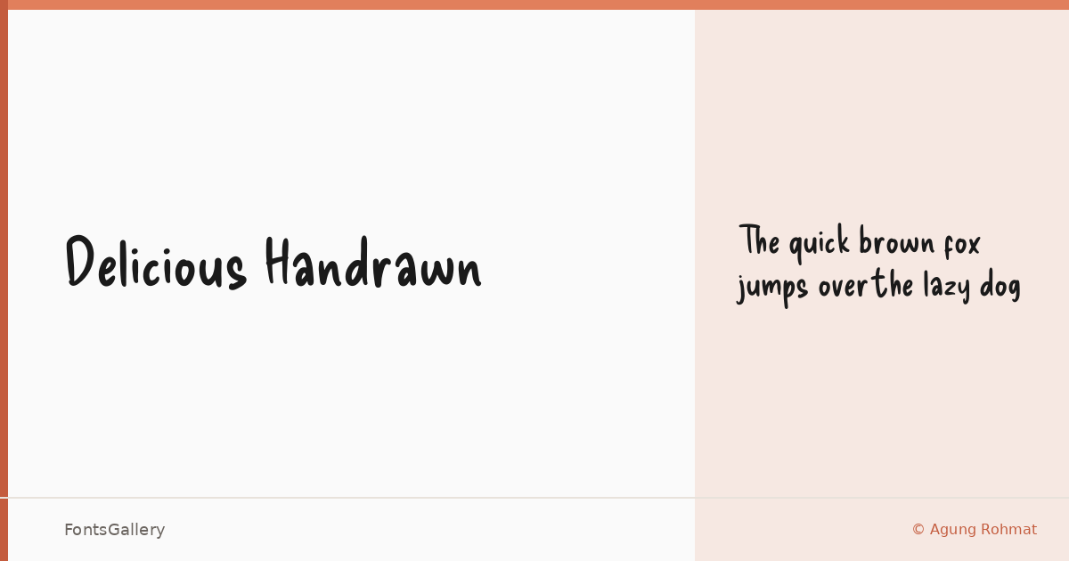 Delicious Handrawn font family banner
