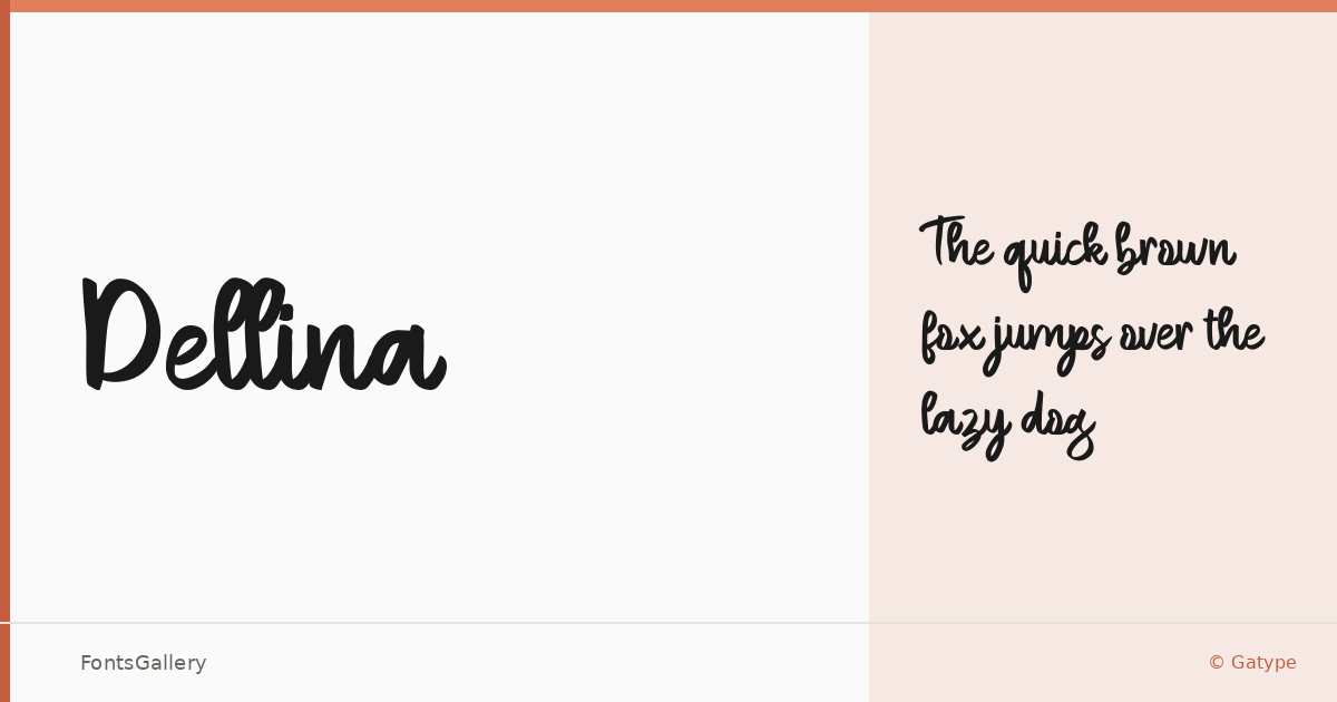 Dellina font family banner