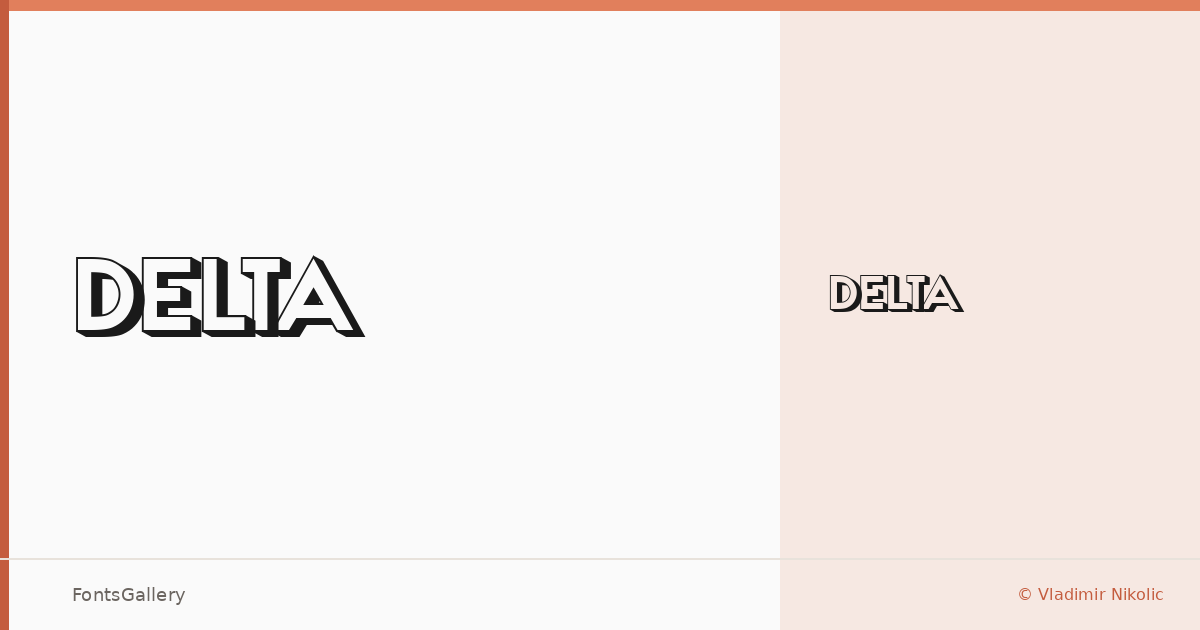 Delta font family banner