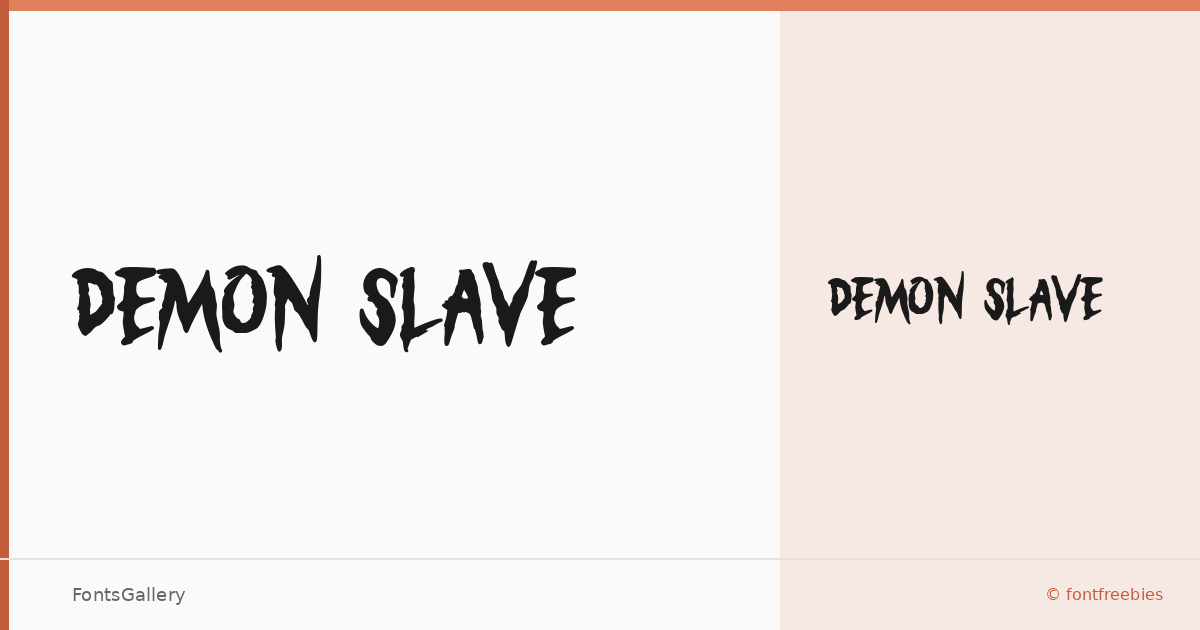 Demon Slave font family banner