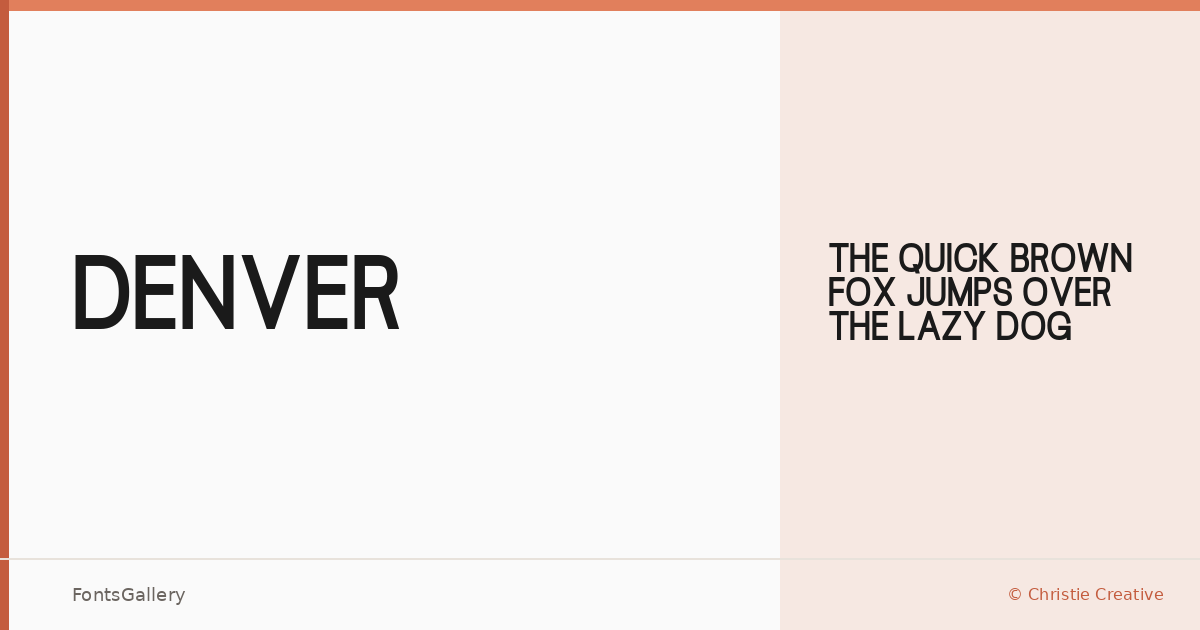 Denver font family banner