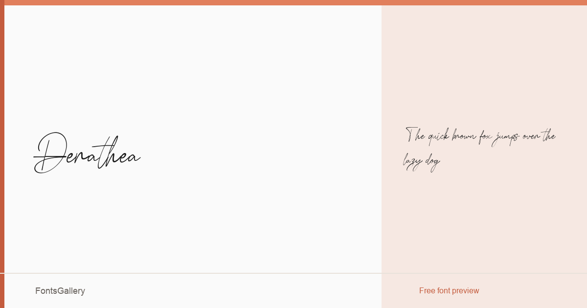 Derathea font family banner