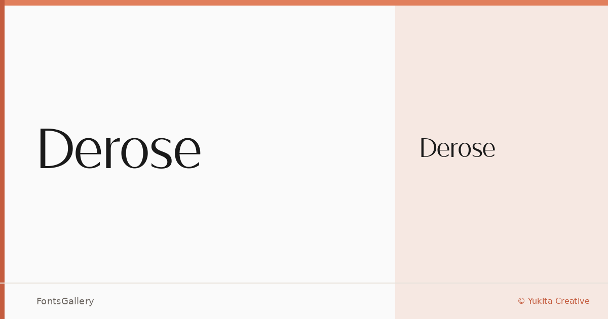 Derose font family banner