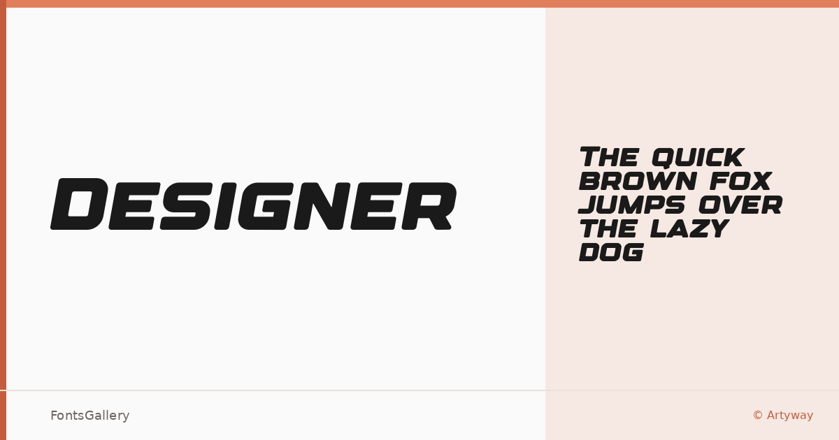 Designer font family banner