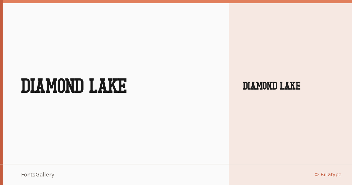 Diamond Lake font family banner