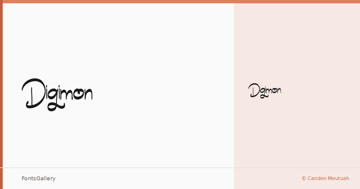 Digimon font family banner