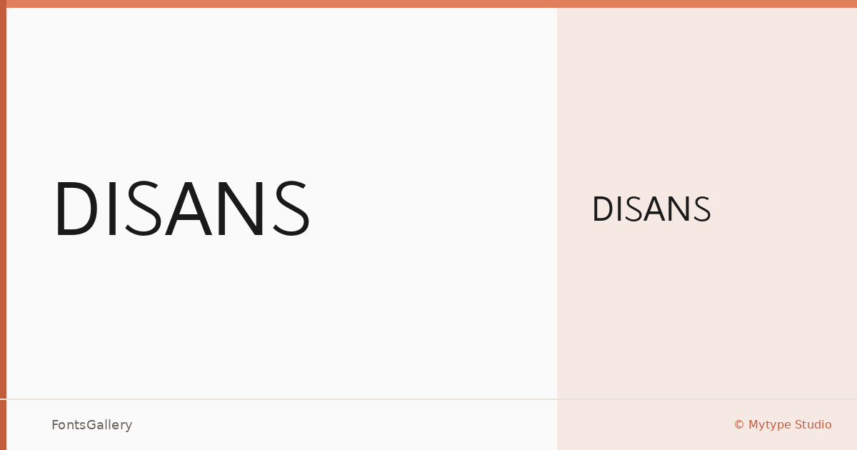 Disans font family banner