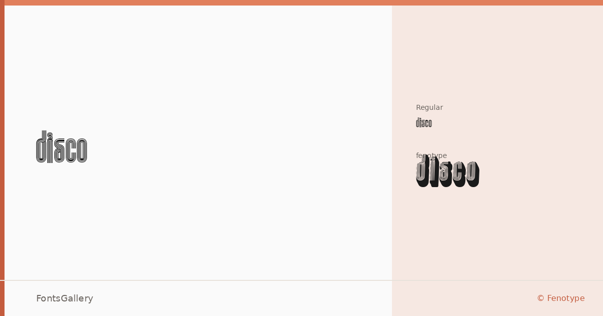 Disco font family banner