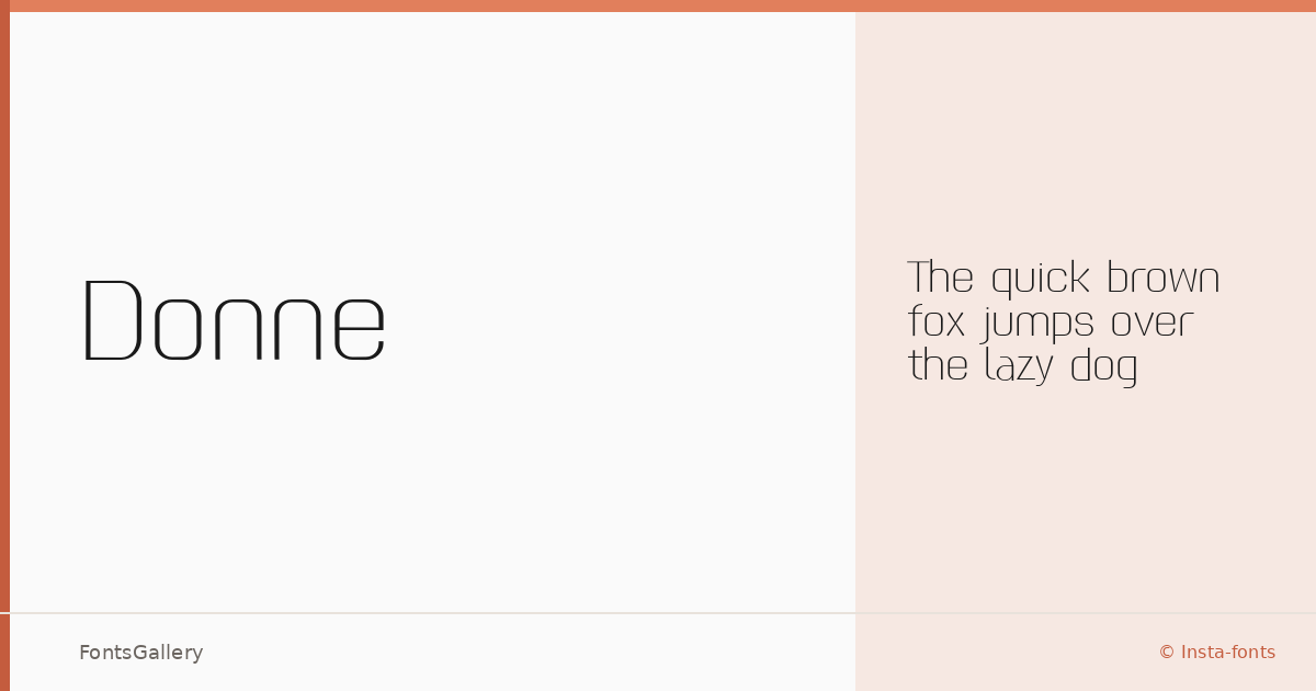 Donne font family banner