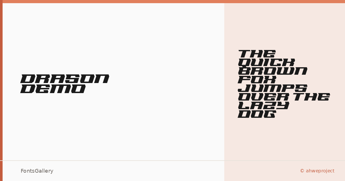 Drason Demo font family banner