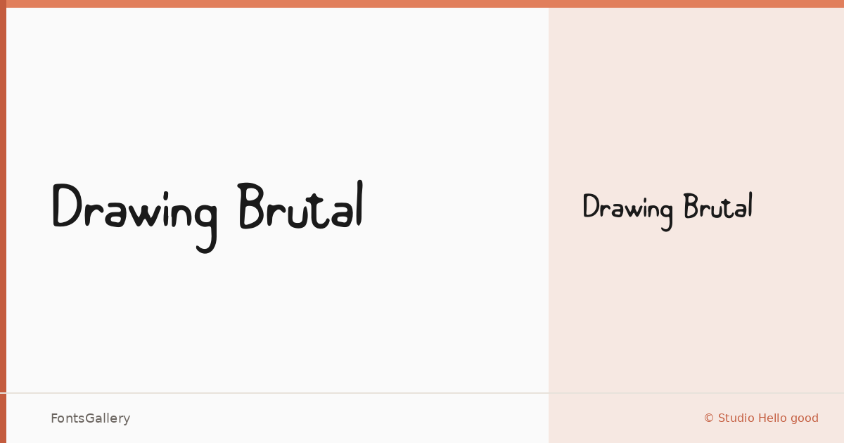 Drawing Brutal font family banner