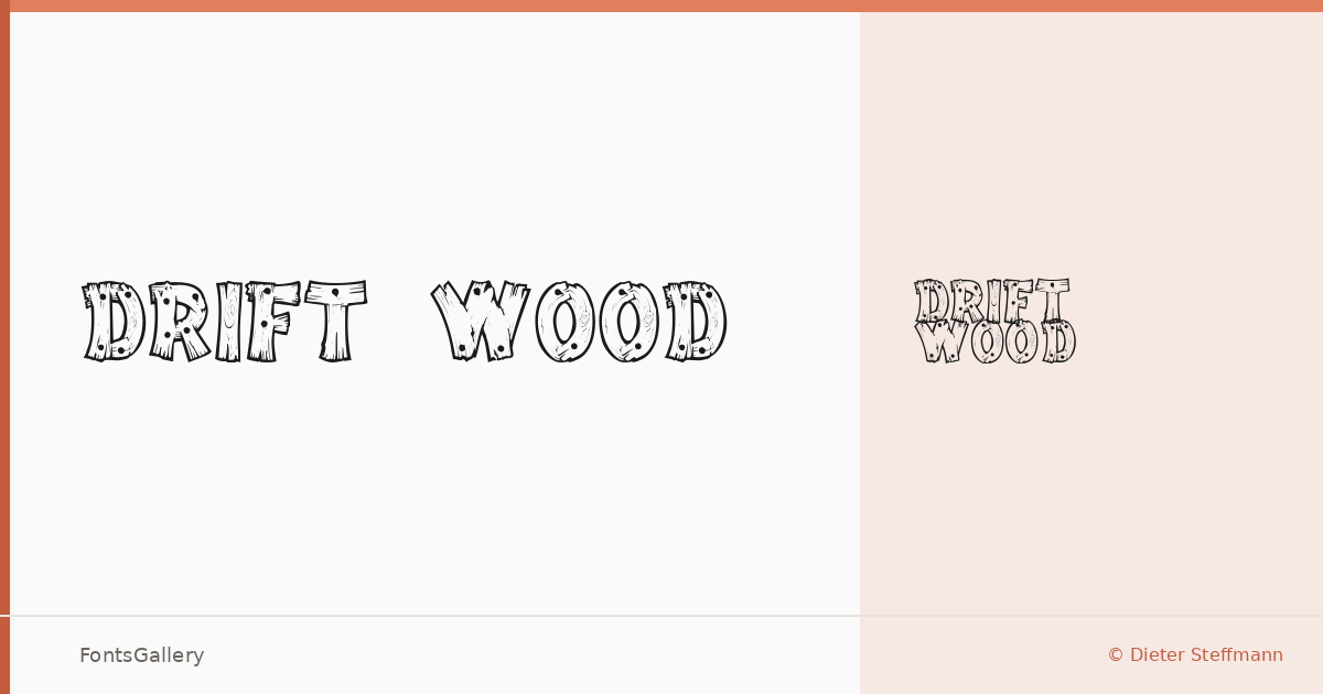 Drift Wood font family banner