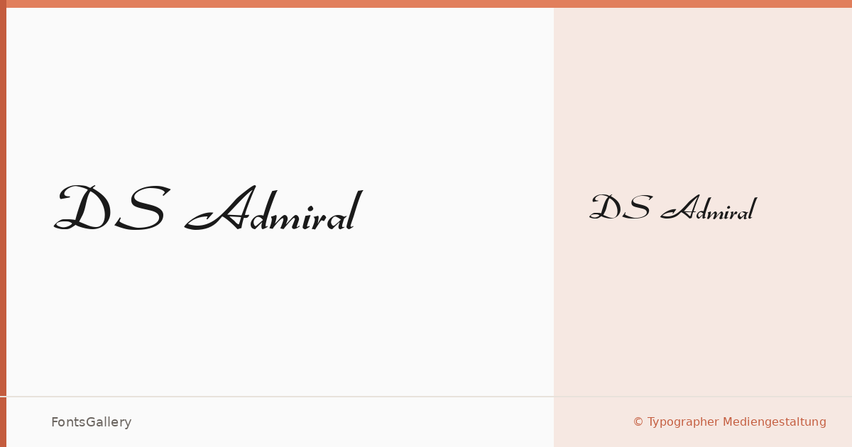 DS Admiral font family banner
