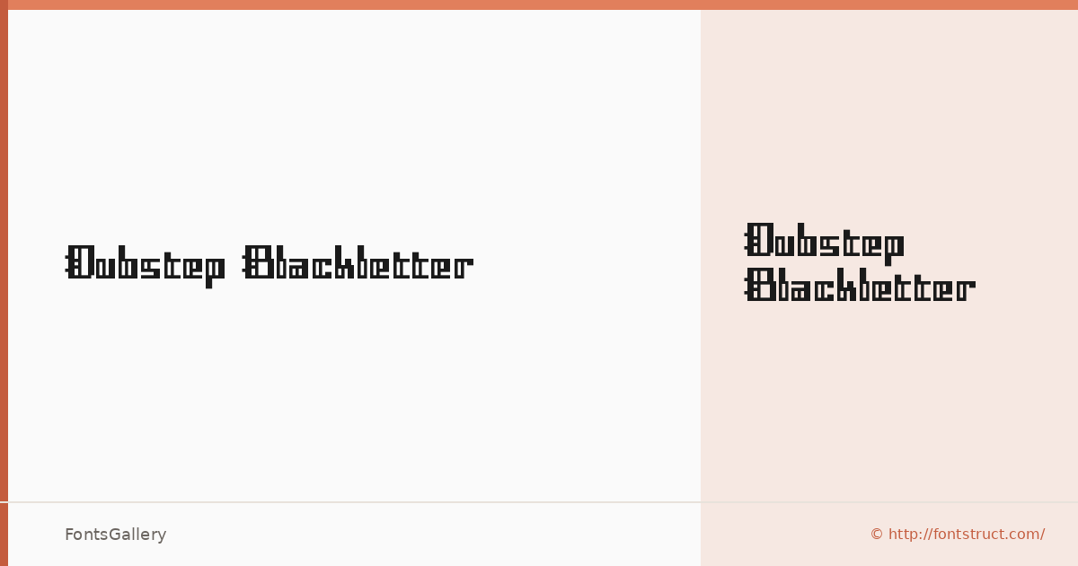 Dubstep Blackletter font family banner