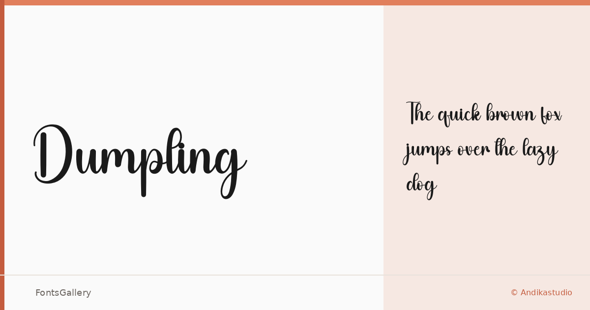 Dumpling font family banner