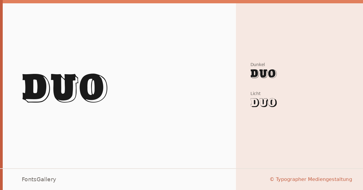 Duo font family banner