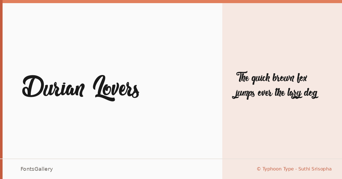 Durian Lovers font family banner