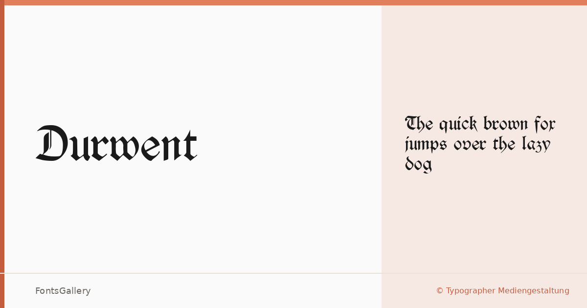 Durwent font family banner
