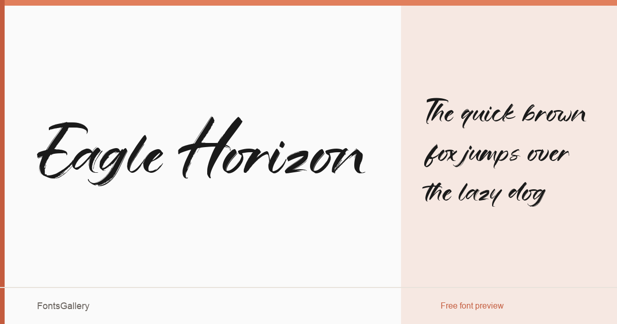 Eagle Horizon font family banner