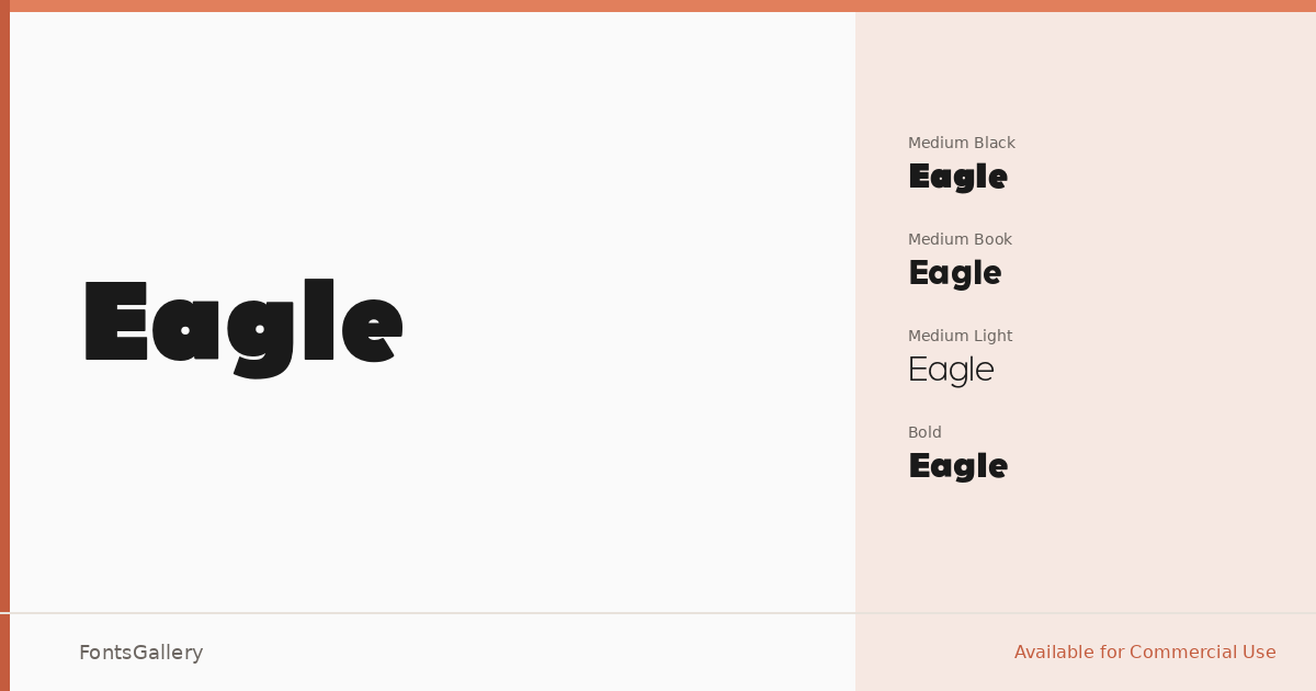 Eagle font family banner