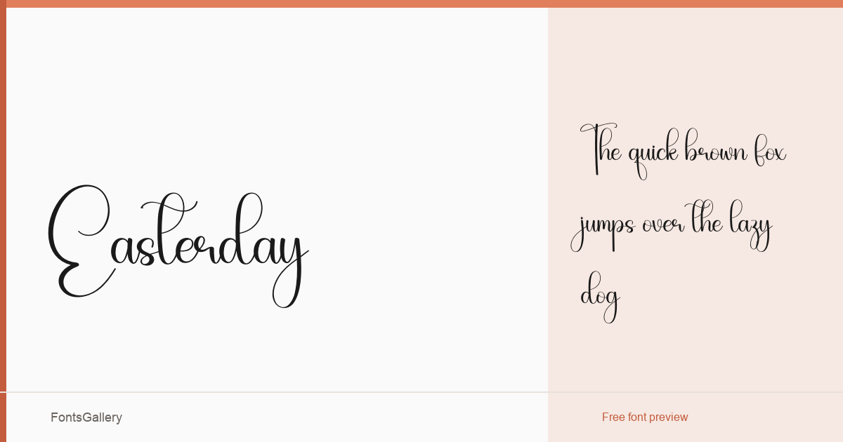 Easterday font family banner