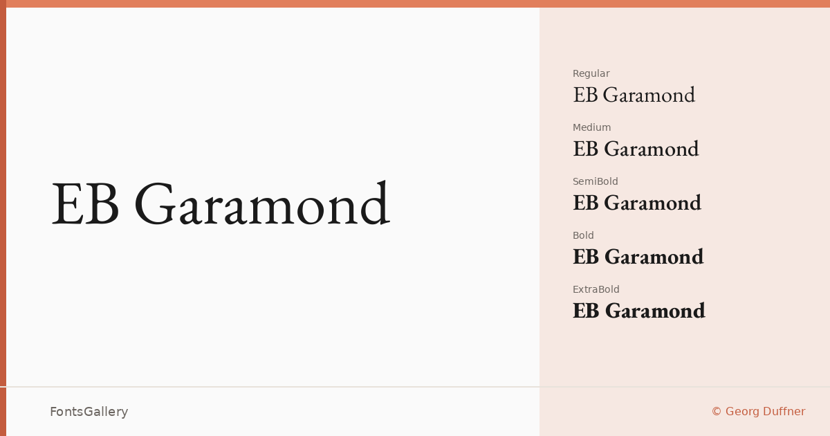 EB Garamond font family banner