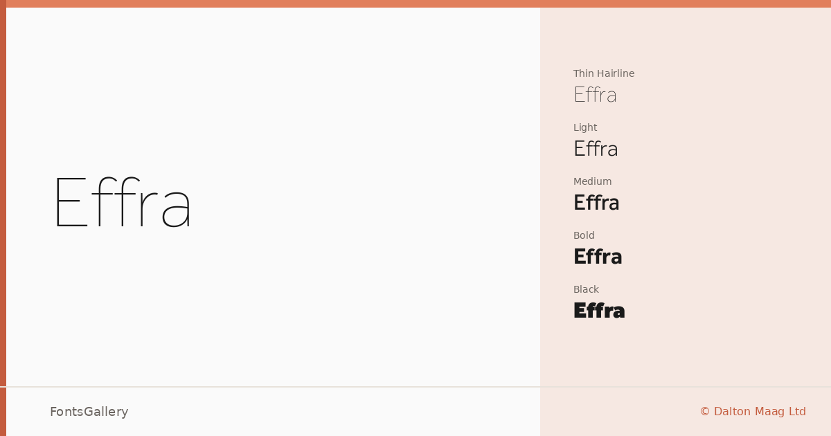 Effra font family banner