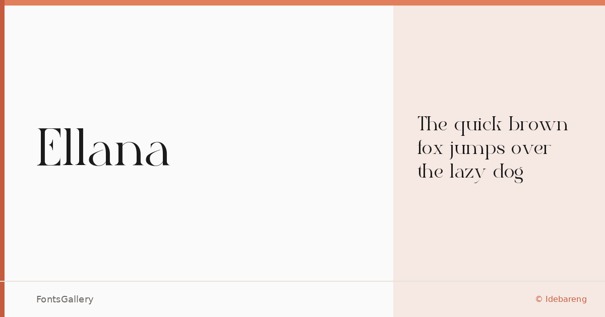Ellana font family banner