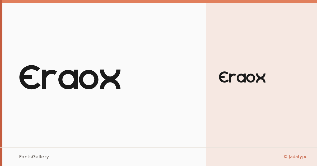 Eraox font family banner