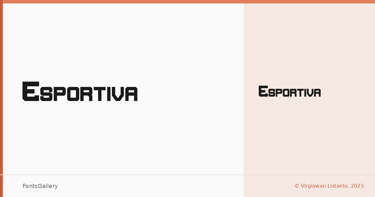 Esportiva font family banner
