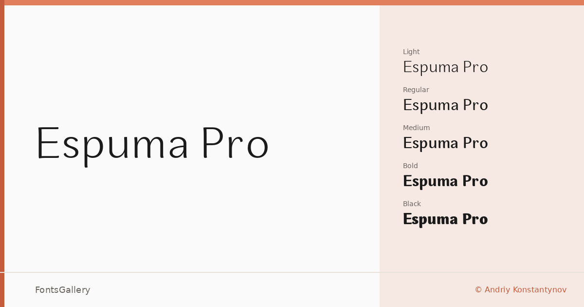 Espuma Pro font family banner