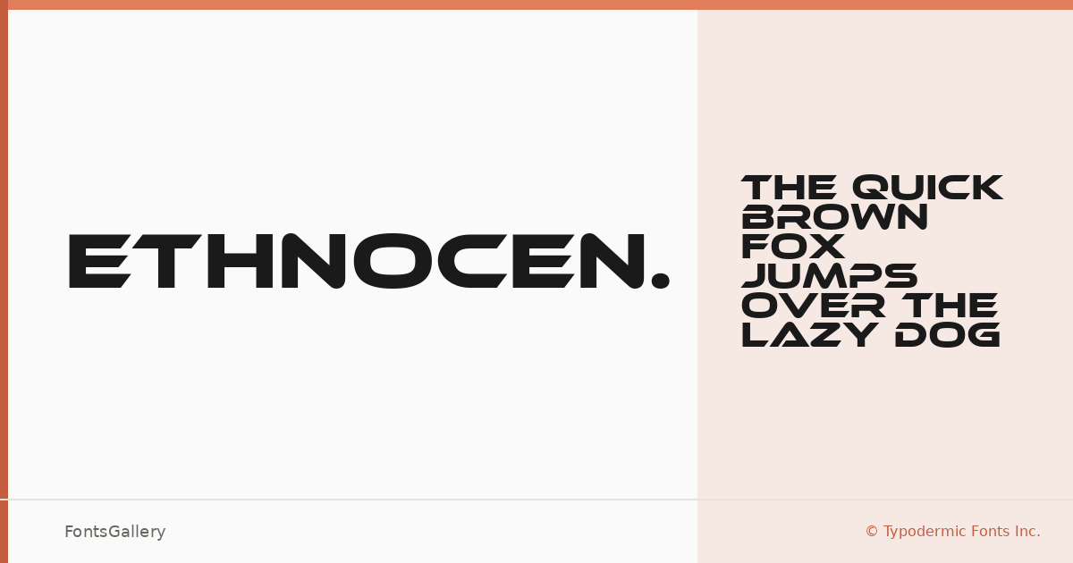 Ethnocentric font family banner